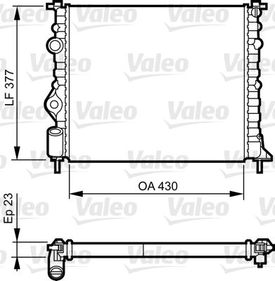 RADYATÖR CLIO II-LOGAN 04 KNG 01 MGN 96 1.4-1.61.5D-1.9 AL KLİMASIZ MEK 430x377.5x23