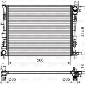 MOTOR SU RADYATORU CAPTUR I 12 CLIO IV 12 DOKKER 12 SYMBOL III 14 SANDERO II 12 0.9 TCE 1.2 TCE 1.5 DCI 1.6 506x414x18 214107326R-214100055R