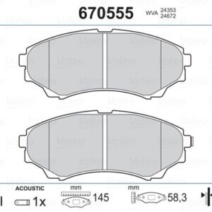 ON FREN BALATASI MAZDA 4 4 B 2500 RANGER 02 06 2.5TD / 3.0TD 06 12
