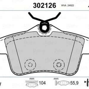 ARKA BALATA P308 1.6GTI 010 P3008 1.6VTI-1.6THP-1.6HDI-2.0HDI 09 P5008 1.6 16V-1.6HDI-2.0HDI 09 FTE KIRMIZI KUTU
