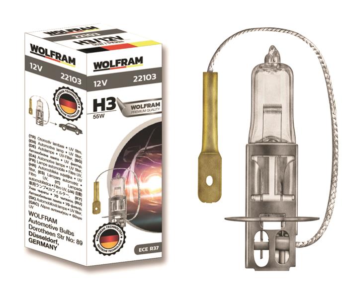 AMPUL 12V H3 55 PK22s STANDART IŞIK 64151