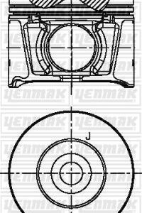 PISTON SEGMAN MAZDA B2500 RANGER 06  2.500 DİZEL 143 PS TURBO 0.50 ÇAP: 93.00MM