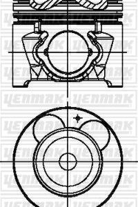 PISTON SEGMAN 050 I20 / IX20 1.4 CRDI 90HP D4FC 75.50 MM