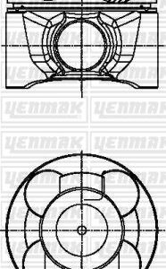 PISTON SEGMAN 0.50 NAVARA / PATHFINDER 2.5 05-  89.50 MM YANMA HUCRE:47.4
