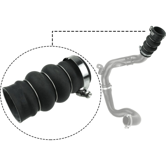 TURBO HORTUMU KELEPÇELİ SİLİKON TRANSIT CONNECT 8T166N650AB-5050745-7T169F796AE