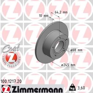 ARKA FREN AYNASI PASSAT- 96-05 AUDI100 90-94 A6 1.8T-1.9TDI 94-05 SUPERB 02-08 245x10x5DL 986478132-986479B22-DF2651 4A0615601A