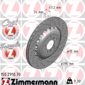 FREN DİSKİ ARKA SAG BMW M5 F10 M6 F12 F13 F06 HAVALI DELIKLI CIFT PARCALI 34112284104