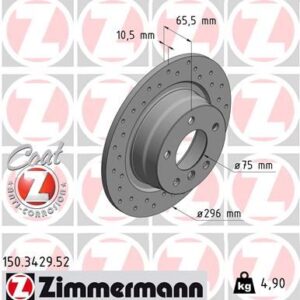 FREN DISKI ARKA BMW E81 E87 E90 HAVALI DELİKLİ 34216855002