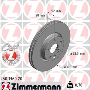 FREN DISKI ON FREELANDER 2 L359 R.R EVOQUE L538 FORD S-MAX GALAXY 2 VOLVO S80 S60 V60 V70 7G911125BA-30769056-LR000571