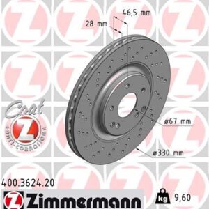 FREN DISKI ON MERCEDES W203 CL203 S203 C209 A209 R171 AMG SPOR TIP A2034211312