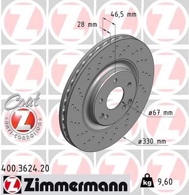 FREN DISKI ON MERCEDES W203 CL203 S203 C209 A209 R171 AMG SPOR TIP A2034211312