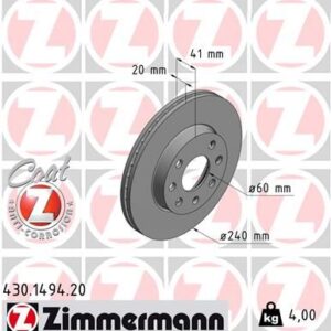 ÖN FREN AYNASI CORSA C 1.0-1.2 16V 01 11 ABS Lİ 240x20x4DLxHAVALI 95526649-569021-9195985-9127966