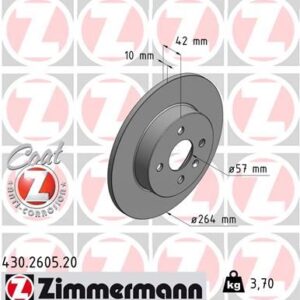 ARKA FREN AYNASI ASTRA H L67 04 14 COMBO C 01 11 MERIVA A 03 10 264x10x4DL DOLU 93176548-569116-95526641-93363430