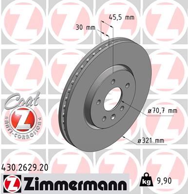 ÖN FREN AYNASI 17 INÇ ASTRA J 09 ZAFIRA C 11 321x30x28/5D/HAVALI 13502826 95527034-569077-13586854-569092