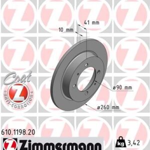 ARKA FREN AYNASI VOLVO S40 V40 95-04 CARISMA 95-06 SPACE STAR 98-04 260x10x4DL 986478898-DF2784 MB699288-MB699289-30872940