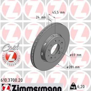 ÖN FREN AYNASI CARISMA 95/6.06 VOLVO S40 1.6 1.8 1.9 2.0 T 95/04 V40 95-04 281x24x4DLxHAVALI 986478493-DF4054 30818027-M818027