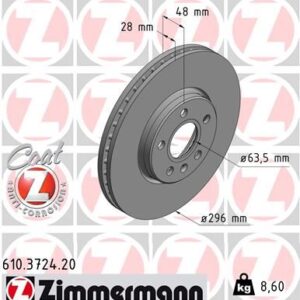 ARKA FREN DİSK ADET VOLVO S60 2019 S90 2016 2019 V60 2018 V90 2016 CAP296X5 16 JANT 31423722