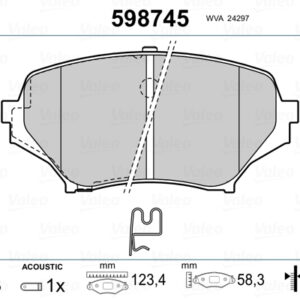 x ÖN BALATA MAZDA MX5 1.6 1.8I16V 2.0 00 05 GDB3401 597464 NFY73323Z-NFY73328ZA-WVA23696